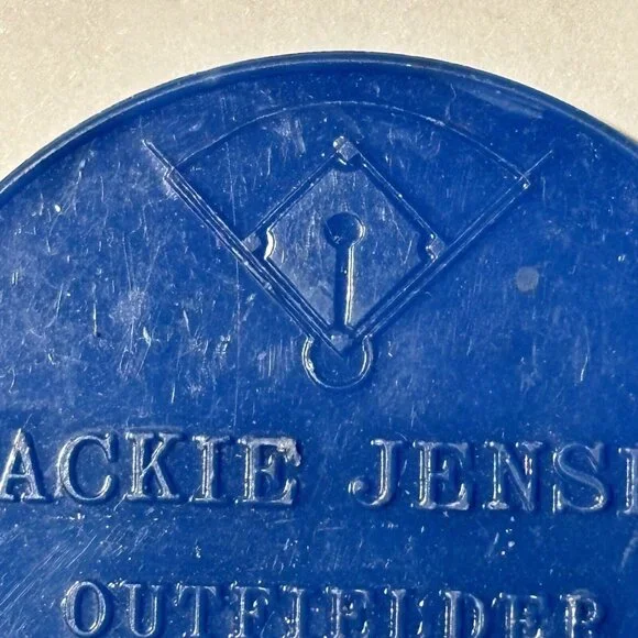 1958 Armour Coins Baseball Jackie Jensen Boston Red Sox Player Blue Vintage - Picture 15 of 16